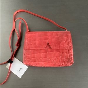 NWT Vince Sienna Croc Embossed Cross Body Bag